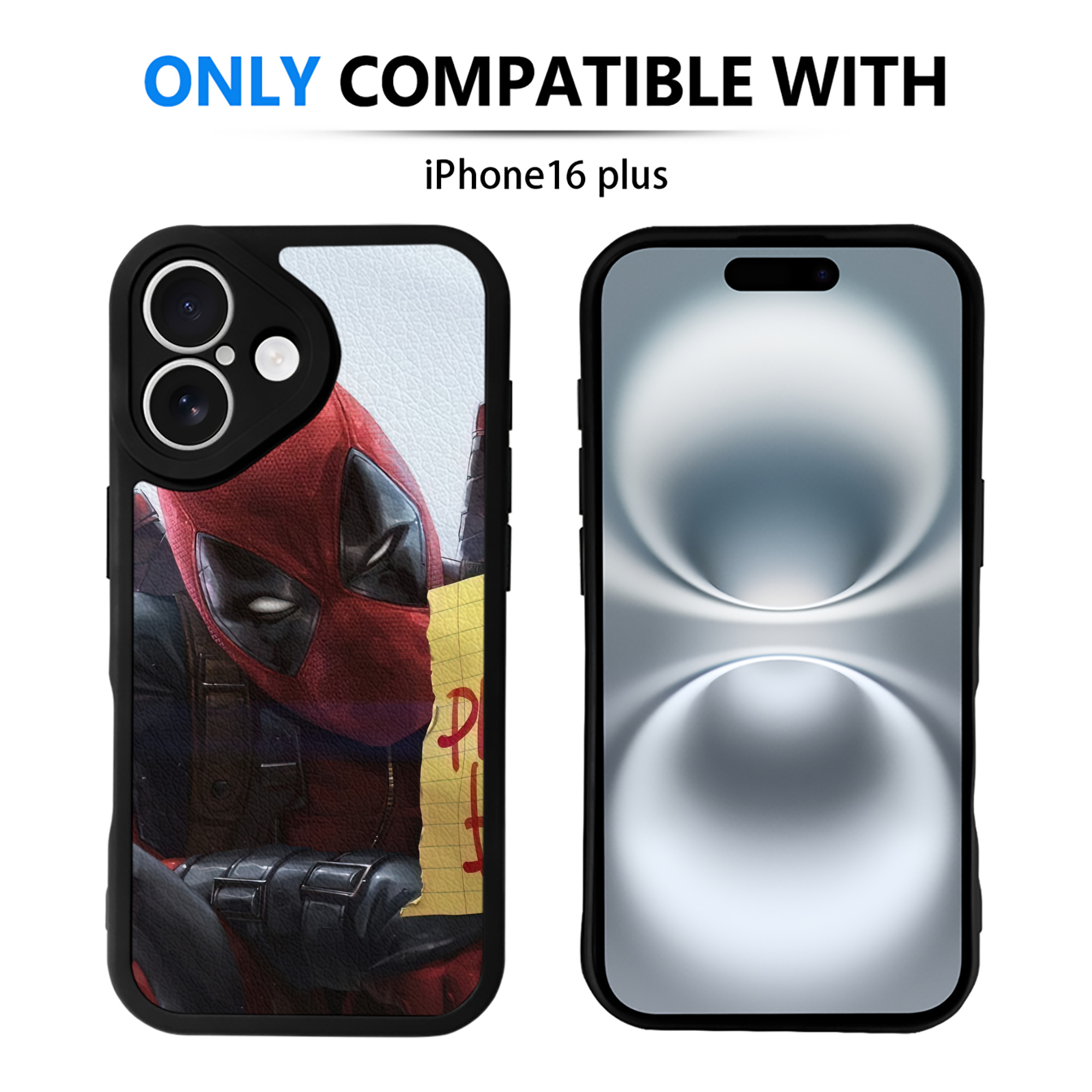 （画像用） Deadpool デッドプール 【iPhone 16シリーズ対応】シリコンスマホケース（レザー調） 材質：シリコン